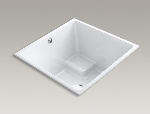 Kohler K-1969-VB Underscore Soaking Bathtub Drop In with VibrAcoustic Sound Technology - White